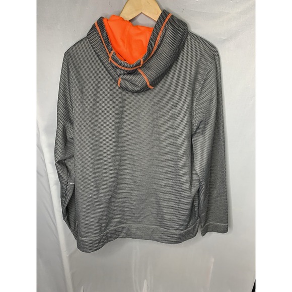 Mens‎ Large Under Armour Grey & Orange Active Hoodie  Pullover Sweater - Picture 4 of 4